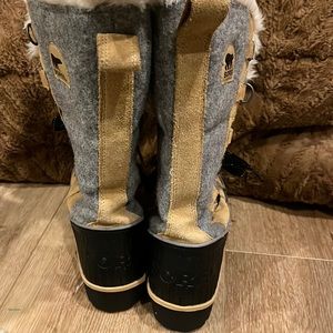 SOREL Tivoli‎ High II Leather Winter Snow Boots Camel 8